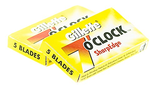 Gillette 7 O'Clock SharpEdge DE Safety Razor Blades Pack of 5 (10 Blades)
