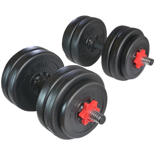 TrainHard Multi Hantelbank klappbar mit Lang-, Curl- und Kurzhantelstange und 90kg Hantelscheiben - 7