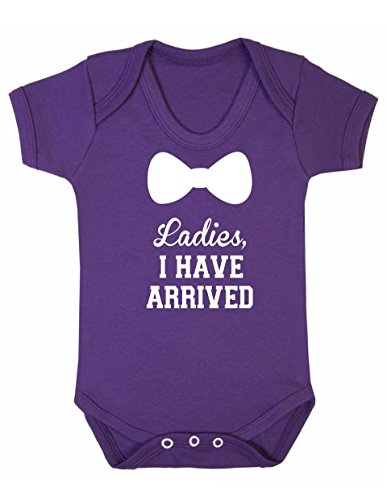 Ladies I Have Arrived Baby Boy Girl Unisex Short Sleeve Bodysuit (Purple, 0-3m)