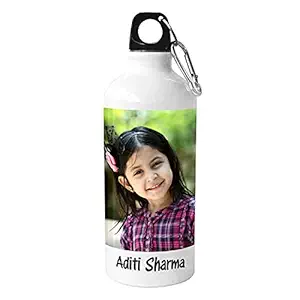 Exciting Lives Personalised Water Bottle Photo And Name Water Bottle Sipper. Bottle For Kids Friends ,Sports Bottle