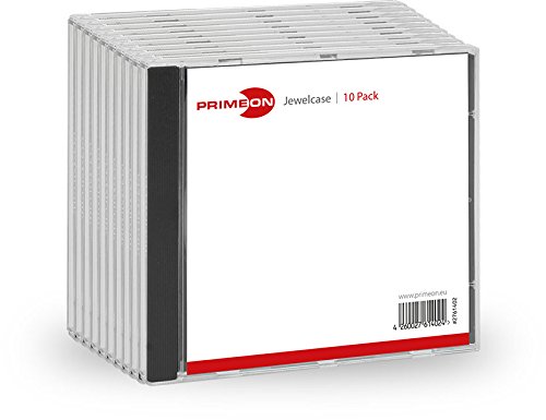 Primeon 2761402 Jewelcase Box für 1 Disc (10er Pack)