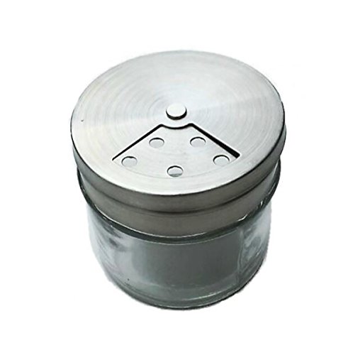 Gewürzstreuer Vorratsglas 100 ml mit 3-fach Lochung Edelstahldeckel 12 Stück - 4