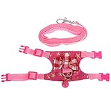 ❤ Material: Poliéster + malla. Color: Rosa, Azul.Tamaño: S, M. S - cuello 14 - 17 cm; Pecho 18 - 22 cm; M - cuello 19 - 21 cm; Pecho 23 - 26 cm; Cantidad: 1pc.