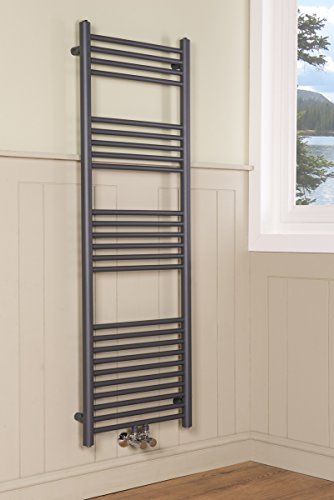 Preisvergleich Produktbild Handtuchheizkörper Badheizkörper Handtuchwärmer 1450x500mm Grau gerade