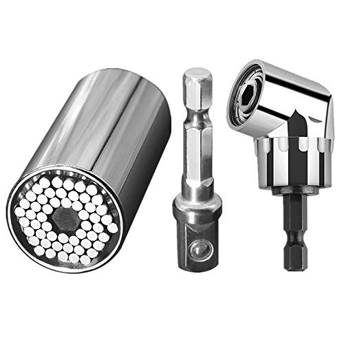 Handwerkzeuge Universalschlüssel,Steckschlüssel Universalschlüssel Universal Nuss Universal-Steckschlüssel Multi Funktions Handwerkzeuge Reparatur Werkzeuge 7-19mm+105° Winkelschrauber Vorsatz Adapter