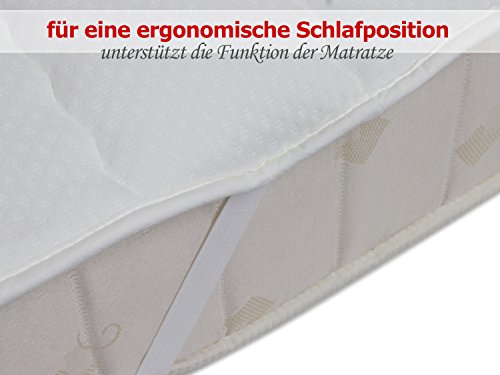 Topper von „Dormisette“ – 1B-Ware – mit kleinen Schönheitsfehlern – für eine ergonomische Schlafposition – Gesamthöhe ca. 2,5 cm – geprüft nach Öko-Tex Standard 100 – made in Germany – 2 Größen, 90 x 200 cm - 4