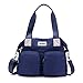 Produktbild JOTHIN Multi-Tasche Große Kapazität Leinwand Umhängetasche (Blau)