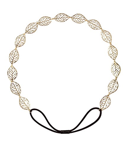 SIX "Festival" Haarband mit filigranen, goldenen Blättern, griechische Göttin (252-867)