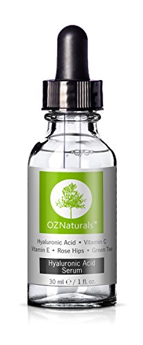 OZ NATURALS–DAS BESTE Hyaluron Säure Serum für die Haut in klinischer Stärke Anti-Aging Serum. Bestes Anti-Falten-Serum mit Vitamin C + Vitamin E - Ein FACELIFT aus der Flasche, wirkt um Ihre Haut mit Feuchtigkeit zu füllen, für das jugendliche strahlende Aussehen.