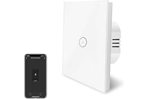 UseeLink Zigbee inteligentny włącznik światła, bezprzewodowy przełącznik, Zigbee, dotykowy włącznik światła, kompatybilny z Alexa i Googlee, podświetlenie LED, wymagany koncentrator, 1-drożny