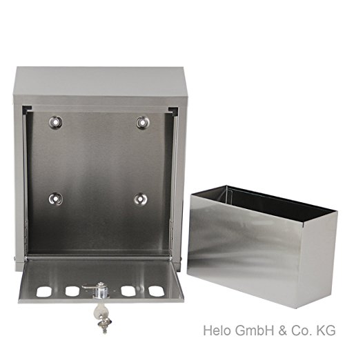 Aschenbecher aussen draußen Edelstahl Wandascher Raucherkasten Wandaschenbecher - 5