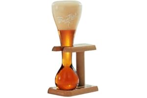 Pauwel Kwak Lot de 2 Verres à bière Belge avec Support en Bois 0,3 l