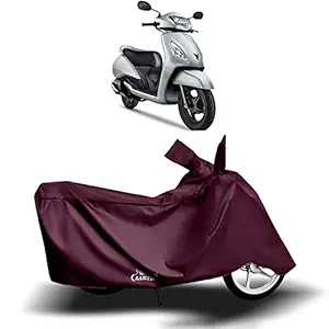 WOBIT Covers 100% Pure Polyester - TVS Jupiter New BS6 Scooty Cover -Water Rasistant-UV Rays Reflective-Two Wheeler Body Cover (Maroon)