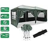 4 Sonnendachseitenwände und 2 Türwände, die Abnehmbarkeit erlaubt Ihnen, den Pavillon je nach gewünschte Ungestörtheit, Schatten, Kühle/Wärme anzupassen