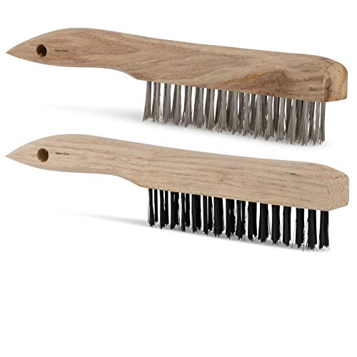 Preisvergleich Produktbild Ruddman Supplies Drahtbürsten, 12,7 cm, Edelstahl, Karbonstahl