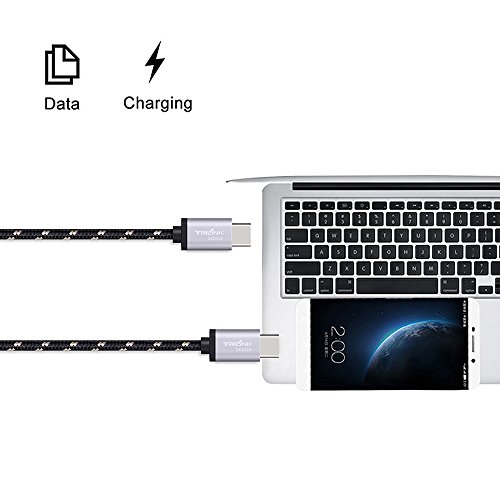 TriLink USB Typ C Kabel [2 Pack] 4ft Geflochtene Combo Design Laden Daten Synchronisieren Kordel - 4