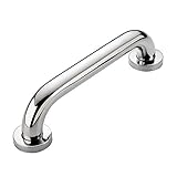 Gobesty Stainless Steel Grab Bar, Steel Safety Support Rail, Bathroom Handrail Disabled Support Home Assist Handle for Bathtub for Elderly, Disabled, Polished Finish - 30cm