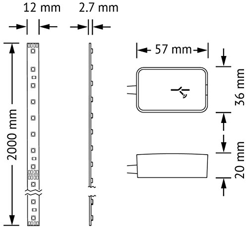 OSRAM LIGHTIFY Flex LED-Streifen 2 Meter Länge / dimmbar / warmweiß bis tageslicht 2000K – 6500K und Farbsteuerung RGB /Kompatibel mit Alexa - 5