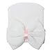 Bonnet Pour Bébé Fille Nouveau-né Chapeau Noeud Papillon à Rayures - Blanc