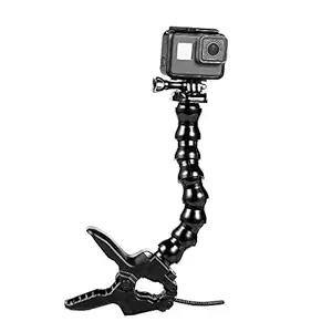 Action Pro Adjustable Gooseneck Compatible with Gopro Hero 9 8, 7, 6, 5, 4, Session, 3+, 3, 2, 1 SJCAM YI Cameras
