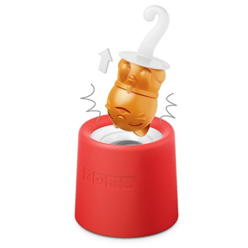 Zoku ZK123-009 Eisformen „Ice Pop“ Katze, 45 ml, Kunststoff, orange - 2