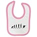 Price comparison product image Evolution of a Soldier Design Baby Bib with Baby Pink Contrast Trim and Black Print