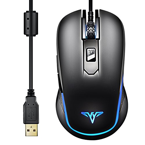  Nueva Versi  n  TopElek Rat  n Gaming Programable   ptico 5500 dpi 6 Bot  n LED RGB con 16 Millones Colores para Gamer Profesional  Dise  o Ergon  mico y Ambidiestro-Compatibilidad Universal-S  per C  modo