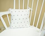 Kissen als Nestchen, Nestchen mit Kopfschutz für Babybett 35cm x 35cm Design:Sternchen Weiß (A3)