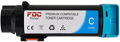 FDC Toner Replacement Toner Cartridges 593-BBSD 593-BBOX P3HJK Compatible with Dell H625cdw, H825cdw, S2825cdn Printers (Cyan)