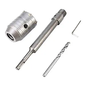 Digital Craft 35mm Concrete Cement Stone Wall Hole Saw 450mm Round Rod SDS Plus Shank Connecting Rod Concrete Cement Wall Shank Hole Saw Cutter Set + Drill Bit + Wrench