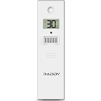 Station Météo Raddy MN6 Lite 5 En 1 - Capteur Extérieur | Température, Vent, Pluie, Pression | Alerte Météo Et Horloge DCF