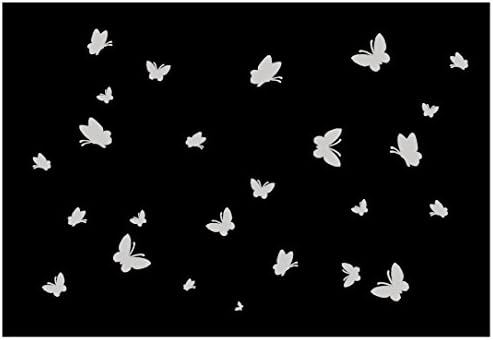 48 Mix Butterfly Children Wall stickers Car Decal/Wall Art Decals 21 Colours (SILVER)