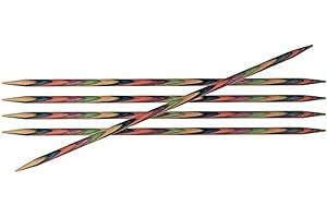 KnitPro 20111, Set di Ferri per Lavoro a Maglia Symfonie, in Legno, 20 cm x 5 mm, Multicolore (Mehrfarbig)