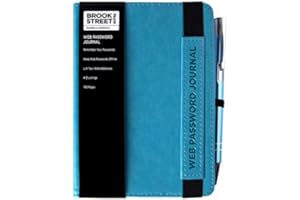BROOK STREET NOTES - Taccuino A6 per password web e indirizzi internet A6 Azzurro.