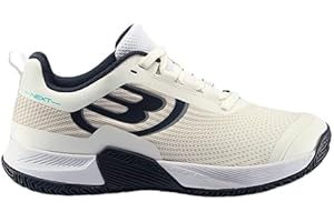 BULLPADEL BULL PADEL Next Hybrid Pro 22i, Chaussures de Padel Homme, Blanc/Bleu Marine, 42 EU