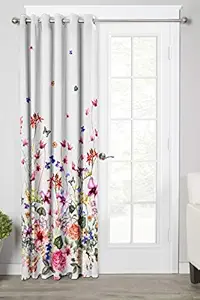 Ultimate Trends  Premium Polyester Floral Curtains for Door 7 feet Pack of 1 Piece (Multi)