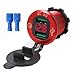 Produktbild Tree-on-Life 9V 12V 18W Auto Ladegerät Ladebuchse QC3.0 USB Port LED Volt Display für Telefon Tablet NavigatorRed Shell Rote Lampe