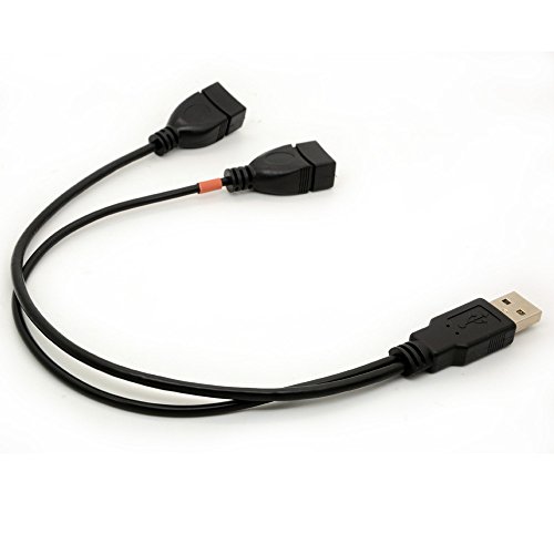 USB-Kabel Y-Verteiler USB 2.0 Energien-Erhöhung Naben-Adapter 1 Frau 2 Mann-Daten-Aufladeeinheit Kabel-Verlängerung Codeart a 30cm (1 Male to 2 Female) - 6