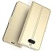Produktbild FugouSell Sony Xperia XA3 Leder Hülle, Premium PU Leder etui Schutzhülle Tasche mit Kippständer, Slim Flip Case Cover für Sony Xperia XA3(Golden)