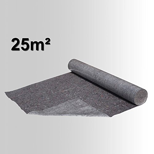 ECD Germany Malervlies 25m² 180 g/m² mit PE-Folie Abdeckvlies Renoviervlies Schutzvlies Malerabdeckvlies Malerarbeit Maler Vlies Antirutsch als Rolle - 4