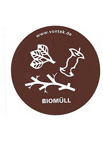 Biomüll Aufkleber für Abfalltrennsysteme Bio Abfalltonne Gemüse Abfällle