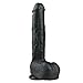 Produktbild Easytoys Dildo Collection - Realistic Dildo - 29,5 cm - Schwarz -100% medizinisches soft Silikon - Real dong