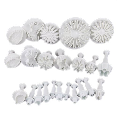 TOOGOO (R) 5 Muster, 33/ 23/ 41/ 27 Stueck Cookie Keks Stempel Cutter Embosser Kuchen Form Zuckerfertigkeit Optionen