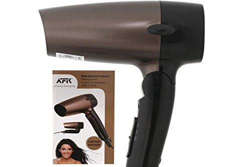 AFK Reisefön Haartrockner schwarz braun 1200 Watt Klappbar - 4