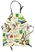 Produktbild Soefipok Schule Schürze, Science Education Lab Skizze Bücher Equation Loupe Mikroskop Molekül Kolben Druck, Unisex Küche Latzschürze mit verstellbarem Hals zum Kochen Backen Gartenarbeit, Multicolor