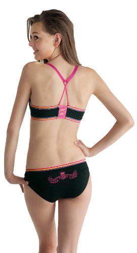 Jersey-Girl-Bra-set-with-Sporty-Black-and-Pink-Colour-Cotton-36E1416