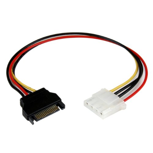 StarTech Cable Adaptador Convertidor Molex 4 Pines a SATA, Hembra LP4 a Macho SATA Alimentación Corriente, Conversor 30,5 cm