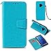 Produktbild Samsung Galaxy S9 Hülle, YYX Galaxy S9 Schutzhülle, Premium Ultra Dünn PU Leder Brieftasche Handyhülle Bookstyle Magnetisch Flip Lederhülle Handytasche mit Weich Silikon Dauerhaft TPU Innere Back Cover Retro Business Brieftasche Tasche Hülle [Kartensteckplatz] [Standfunktion] für Samsung Galaxy S9 / G9600 (5.8") - Pfauen blau