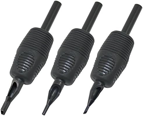 ITATOO TATTOO 1'' 20 X 7DT Soft Disposable Tattoo Tube Grips Tubes with Black Diamond Tips for Tattoo Needles 7RL 7RS (N505-1-7DT)