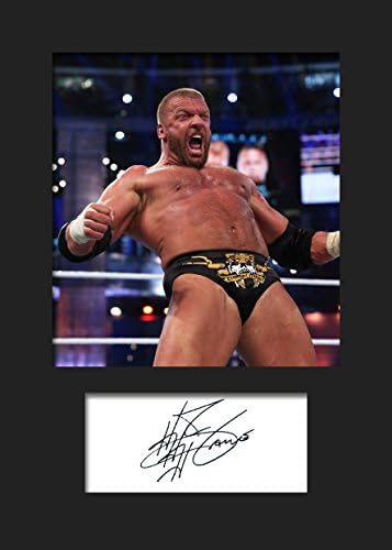 TRIPLE H WWE #2 | Signed Mounted Photo Reprint | A5 Size to Fit 6x8 Inch Frames | Machine Cut | Photo Display | Present Gift Collectible